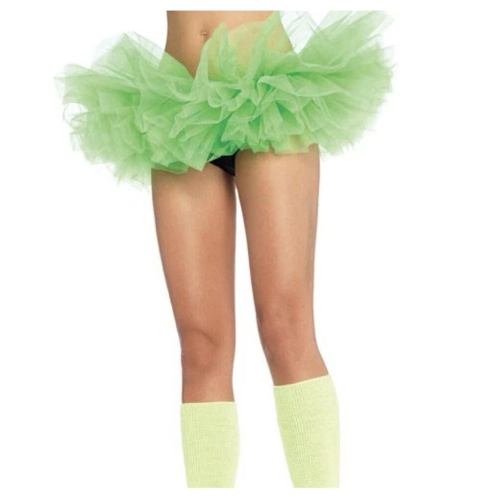 Leg Avenue Women Organza Tutu Neon Green‎ One Size, Elastic Waist Stretch29-47”